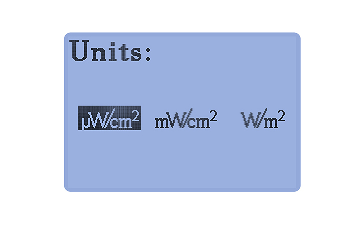 紫外線強度檢測儀UVA LED-X3探頭單位切換功能 紫外線強度檢測儀UVA LED-X3探頭單位切換功能